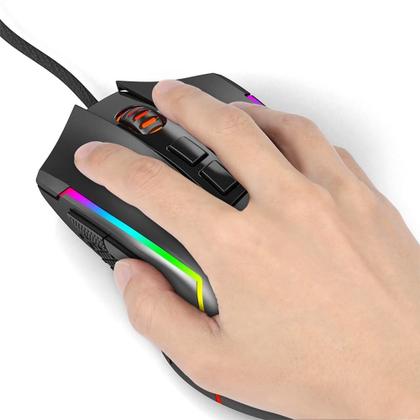 Imagem de Mouse Gamer Redragon Trident Lite, RGB, 8000 DPI, 1000 Hz, Preto - M613-RGB