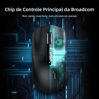 Imagem de Mouse Gamer RGB Sem Fio Attack Shark X6 Com Base De Carregamento Magnética 26000DPI 1KHZ PixArt