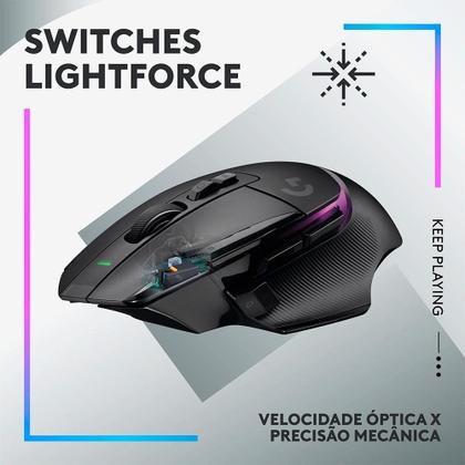 Imagem de Mouse Gamer RGB Sem Fio Logitech G G502 X PLUS 910-006161