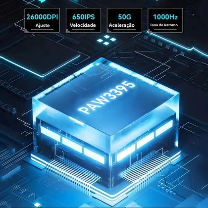 Imagem de Mouse Gamer Sem Fio 8K 26K DPI Tri-Modo Bluetooth Com Fio 2.4G Ultra-Leve Ergonômico Para VALORANT