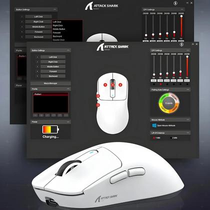 Imagem de Mouse Gamer Sem Fio 8K 26K DPI Tri-Modo Bluetooth Com Fio 2.4G Ultra-Leve Ergonômico Para VALORANT