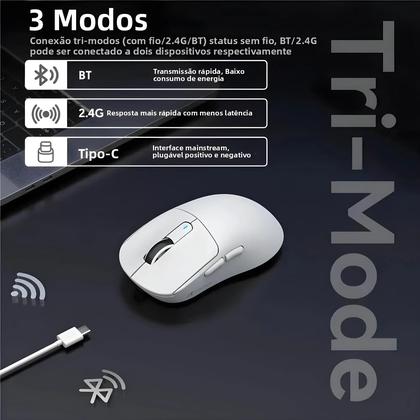Imagem de Mouse Gamer Sem Fio 8K 26K DPI Tri-Modo Bluetooth Com Fio 2.4G Ultra-Leve Ergonômico Para VALORANT