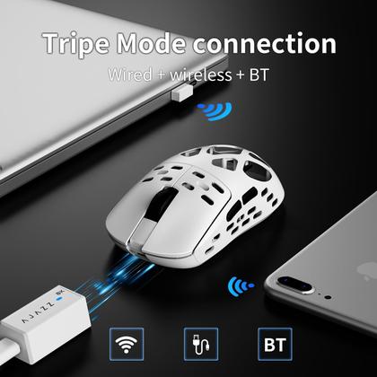 Mouse Gamer Sem Fio AJAZZ AM3 MAX - 30000 DPI - Liga de Magnésio