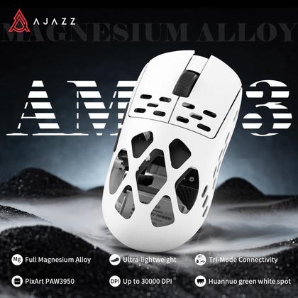 Mouse Gamer Sem Fio AJAZZ AM3 MAX - 30000 DPI - Liga de Magnésio