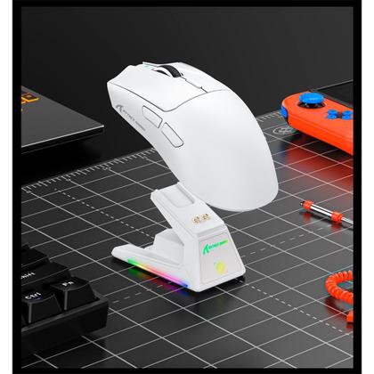 Imagem de Mouse Gamer sem Fio Attack Shark X1, Ultraleve, com Base de Carregamento Magnético RGB, Tri-Mode, 40.000 DPI, Sensor Óptico PAW3395 PRO, 6 Botões -...