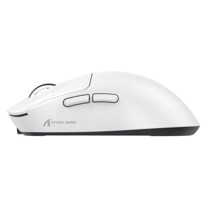 Imagem de Mouse Gamer sem Fio Attack Shark X3Pro 4K/8K, Tri-Mode, 26.000 DPI, Sensor Óptico PAW3395, 7 Botões - Branco