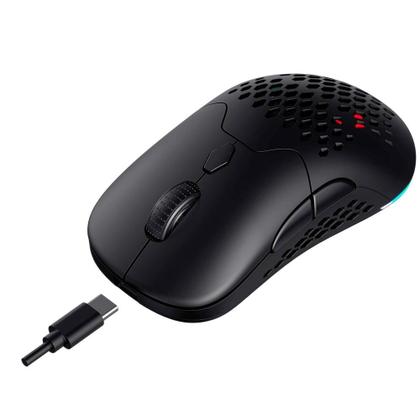 Imagem de Mouse Gamer Sem Fio Havit MS963WB, RGB, 8000 DPI, 7 Botões, Bluetooth e 2.4G, Preto