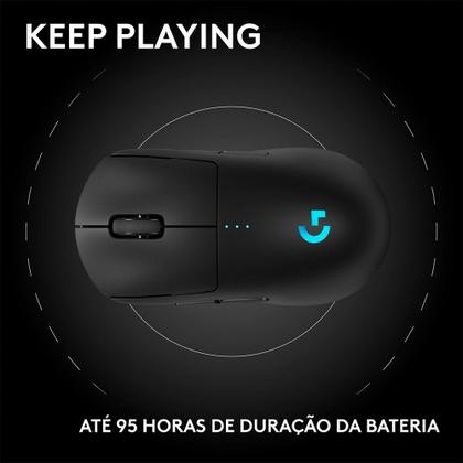Imagem de Mouse Gamer Sem Fio Logitech G PRO 2 com Lightspeed, RGB Lightsync, Ambidestro, 4 Botões Programáveis, DPI de 32K, Preto - 910-007294
