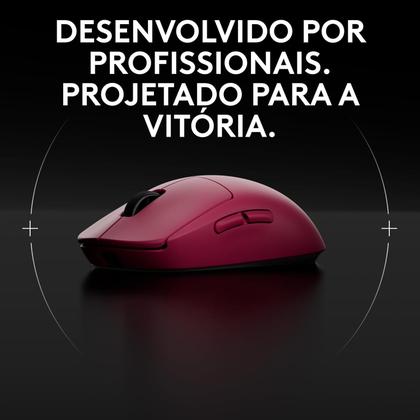 Imagem de Mouse Gamer Sem Fio Logitech G PRO 2 RGB Magenta 910-007308