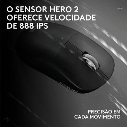 Mouse Gamer Sem Fio Logitech G Pro X Superlight 2 com Lightspeed