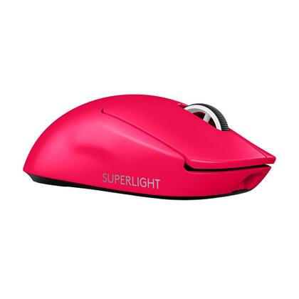 Imagem de Mouse Gamer Sem Fio Logitech G Pro X SUPERLIGHT 2 com Lightspeed, Sensor HERO 2 com 32K DPI e Bateria Recarregável, Rosa Magenta - 910-006796