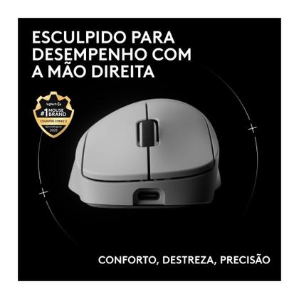 Imagem de Mouse Gamer Sem Fio Logitech G Pro X Superlight 2 DEX, Lightspeed, 44.000 DPI, Design Assimétrico para Destros, Branco -910-007364