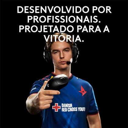 Imagem de Mouse Gamer Sem Fio Logitech G Pro X Superlight 2 DEX, Lightspeed, 44.000 DPI, Design Assimétrico para Destros, Rosa Magenta- 910-007372