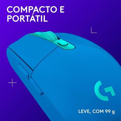 Imagem de Mouse Gamer Sem Fio Logitech G305 LIGHTSPEED com 6 Botões Programáveis e Até 12.000 DPI, Azul - 910-006013