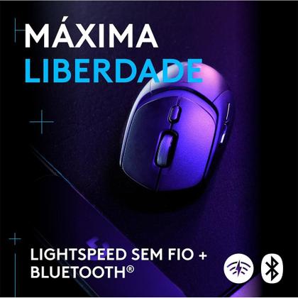 Imagem de Mouse Gamer sem fio Logitech G309 LIGHTSPEED com Switches LIGHTFORCE, Sensor HERO 25K, 6 botões programáveis, Preto - 910-007198