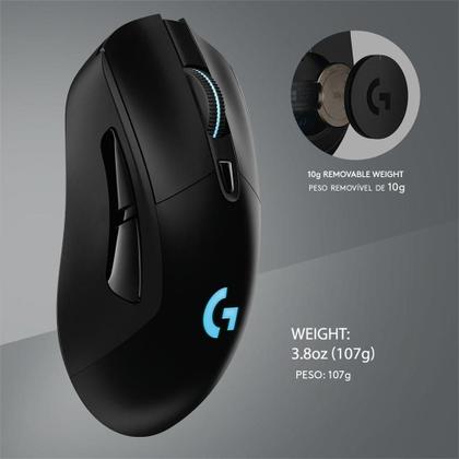 Imagem de Mouse Gamer Sem Fio Logitech G703 LIGHTSPEED RGB LIGHTSYNC, 6 Botões Programáveis, HERO 25K, Recarregável, Compatível POWERPLAY - 910-005639