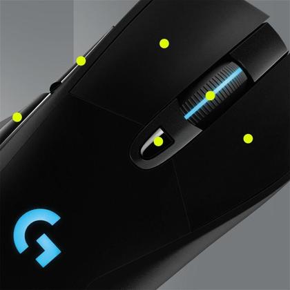 Imagem de Mouse Gamer Sem Fio Logitech G703 LIGHTSPEED RGB LIGHTSYNC, 6 Botões Programáveis, HERO 25K, Recarregável, Compatível POWERPLAY - 910-005639