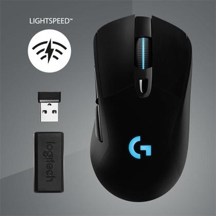 Imagem de Mouse Gamer Sem Fio Logitech G703 LIGHTSPEED RGB LIGHTSYNC, 6 Botões Programáveis, HERO 25K, Recarregável, Compatível POWERPLAY - 910-005639