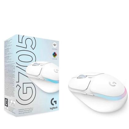 Imagem de Mouse Gamer Sem fio Logitech G705 Aurora Lightspeed  Bluetooth USB Branco - 910-006366