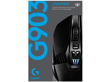 Imagem de Mouse Gamer Sem Fio Logitech G903 LIGHTSPEED RGB LIGHTSYNC, Design Ambidestro Personalizável, HERO 25K, Compatível POWERPLAY - 910-005671