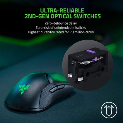 Mouse Gamer Sem Fio Razer Viper Ultimate 20K DPI 70 Horas - Mouse