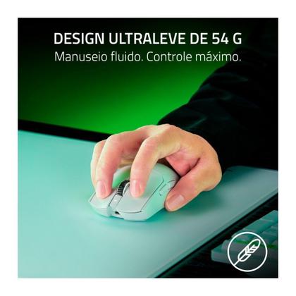 Mouse Gamer Sem Fio Razer Viper V3 Pro White Edition, Sensor Focus