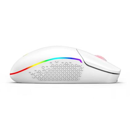 Imagem de Mouse Gamer Sem Fio Redragon Invader Pro, RGB, 10000 DPI, 8 Botões, Wireless, Branco - M719W-RGB-PRO