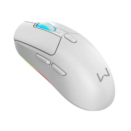 Imagem de Mouse Gamer sem Fio Warrior Magnus, Branco, com Base, 10000dpi, RGB, MO422