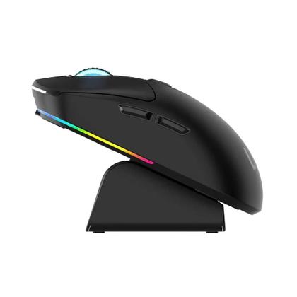 Imagem de Mouse Gamer sem Fio Warrior Magnus, Preto, com Base, 10000dpi, RGB, MO421