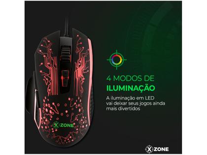 Imagem de Mouse Gamer XZONE Óptico 3200DPI