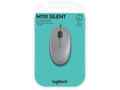 Imagem de Mouse Logitech M110 Com Fio Cinza