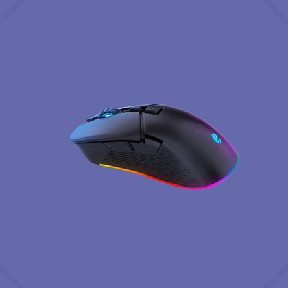 Imagem de Mouse Óptico Com Fio para Computador Preta 7200DPI com RGB