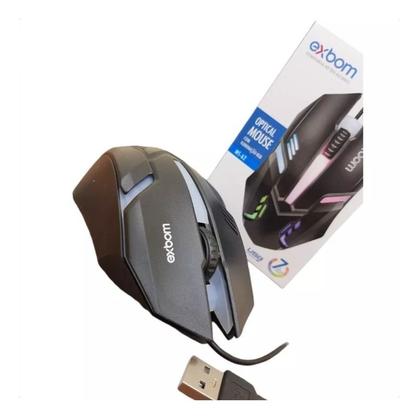 Imagem de Mouse Optico Exbom Gamer Ms-62 Led 7 Cores 1200dpi 