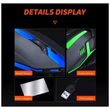 Imagem de Mouse Optico Gamer Rgb 1200 DPI Com Fio Tomate