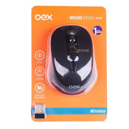 Imagem de Mouse Óptico sem Fio Oex Stock MS408 Preto