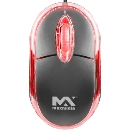 Imagem de Mouse Óptico USB Ergonômico Compatível Com Led Para Pc Notebook Fio 1 M