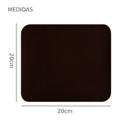 Imagem de Mouse Pad 20x20cm Desk Pad Em Sintético Tapete Mesa Impermeável Antiderrapante Café