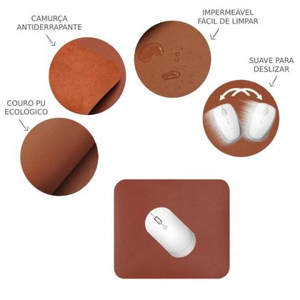 Imagem de Mouse Pad 25x20cm Pequeno Tapete De Mesa Em Sintético Impermeável Castor