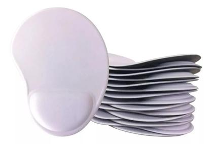 Imagem de Mouse Pad Apoio De Pulso - Branco Liso (sem mouse)