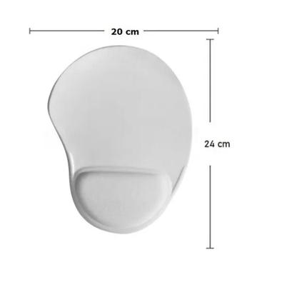 Imagem de Mouse Pad Apoio De Pulso - Branco Liso (sem mouse)
