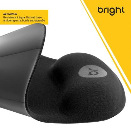 Imagem de Mouse Pad com Apoio para Pulso Bright Office, Preto 0307