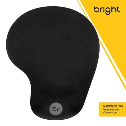 Imagem de Mouse Pad com Apoio para Pulso Bright Office, Preto 0307