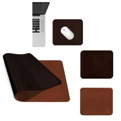 Imagem de Mouse Pad Desk Pad 20x20cm Pequeno Notebook Pc Gamer Jogos Tapete Mesa Antiderrapante Café Marrom