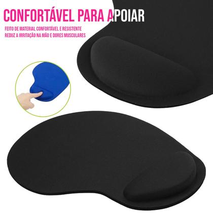 Imagem de Mouse Pad Ergonomico Apoio Descanso Suporte de Punho Gamer