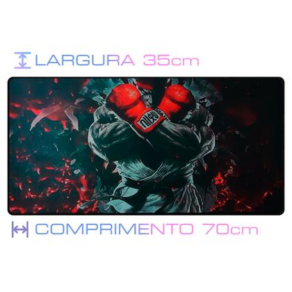 Imagem de Mouse Pad Gamer Extra Grande 700x350x3mm com Base Aderente Games, Animes, Séries