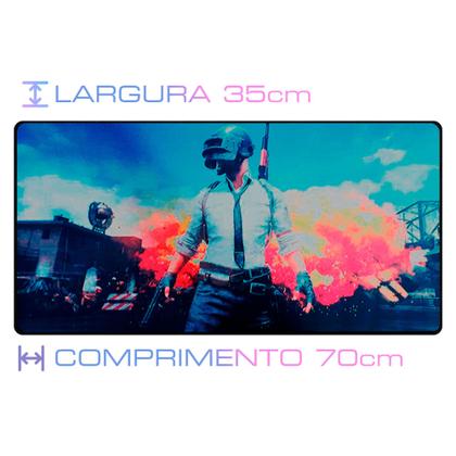 Imagem de Mouse Pad Gamer Extra Grande 700x350x3mm com Base Aderente Games, Animes, Séries