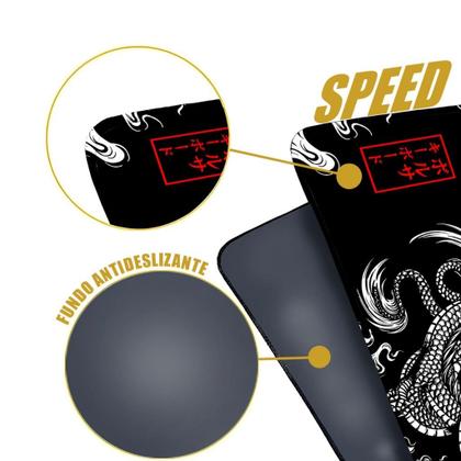 Imagem de Mouse Pad Gamer Profissional Dragão Chines Japonês 70x35cm Desk Pad Speed 1856