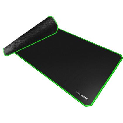 Imagem de Mouse Pad Gamer Speed Borda Costurada Verde P/ Mouse Fps Razer  Logitech Alta Precisão Base Emborrachada de Microfibra 900X400mm