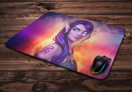 Imagem de Mouse pad Gamer World of Warcraft Fantasy Girl
