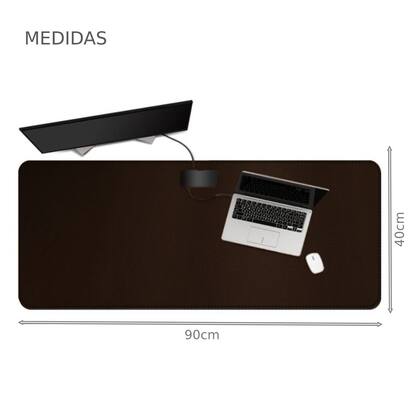 Imagem de Mouse Pad Grande Desk Pad 90x40cm Notebook Pc Gamer Computador Café Marrom